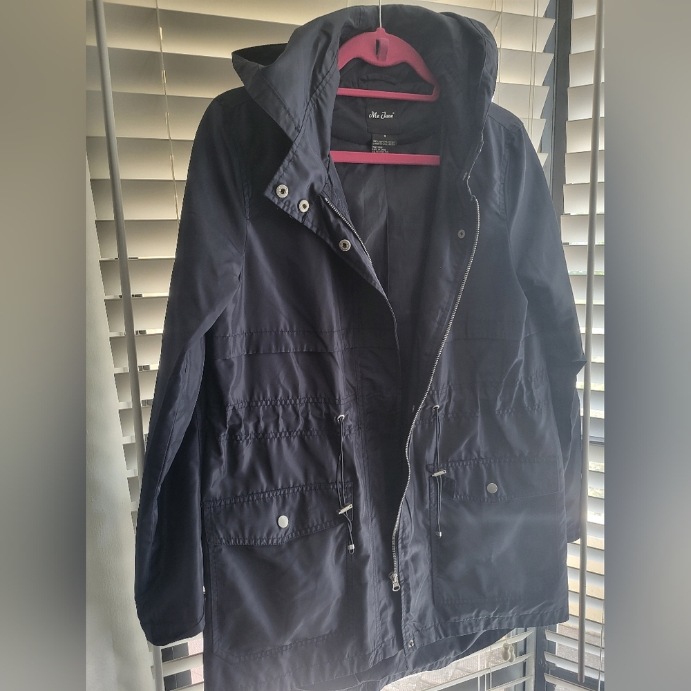 Women's Navy Windbreaker Rain Jacket